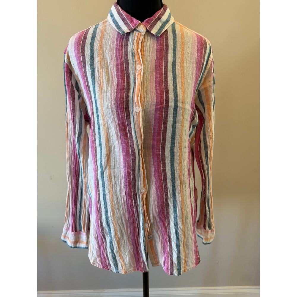 Rails Sydney Striped Linen Button down